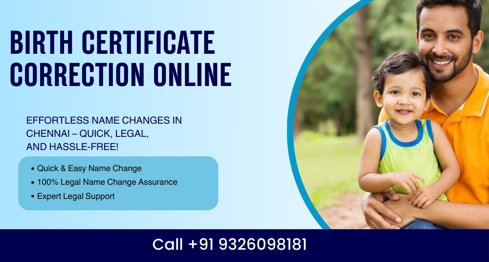 Birth certificate correction online