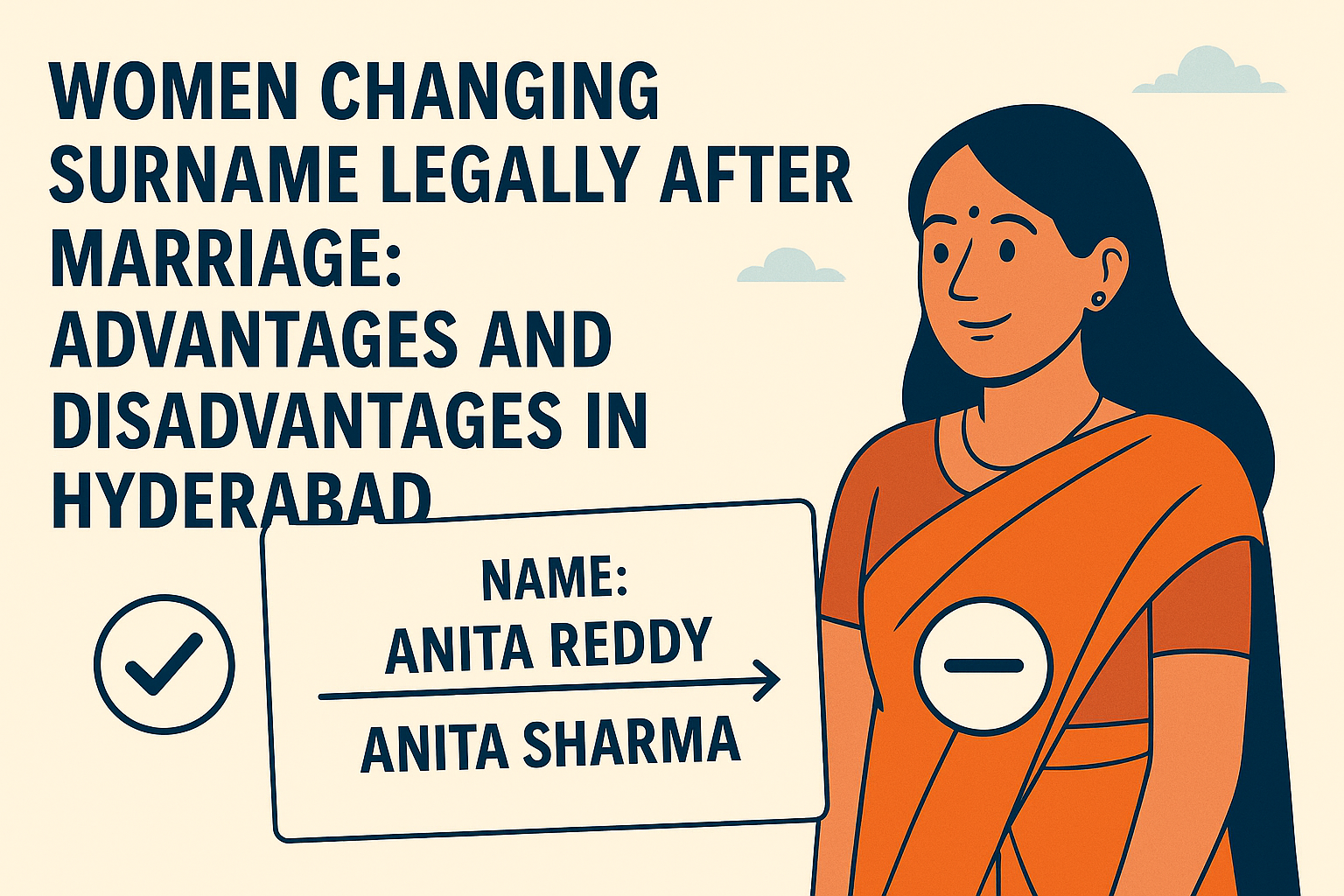 women changing surname legally after marriage in hydrabad