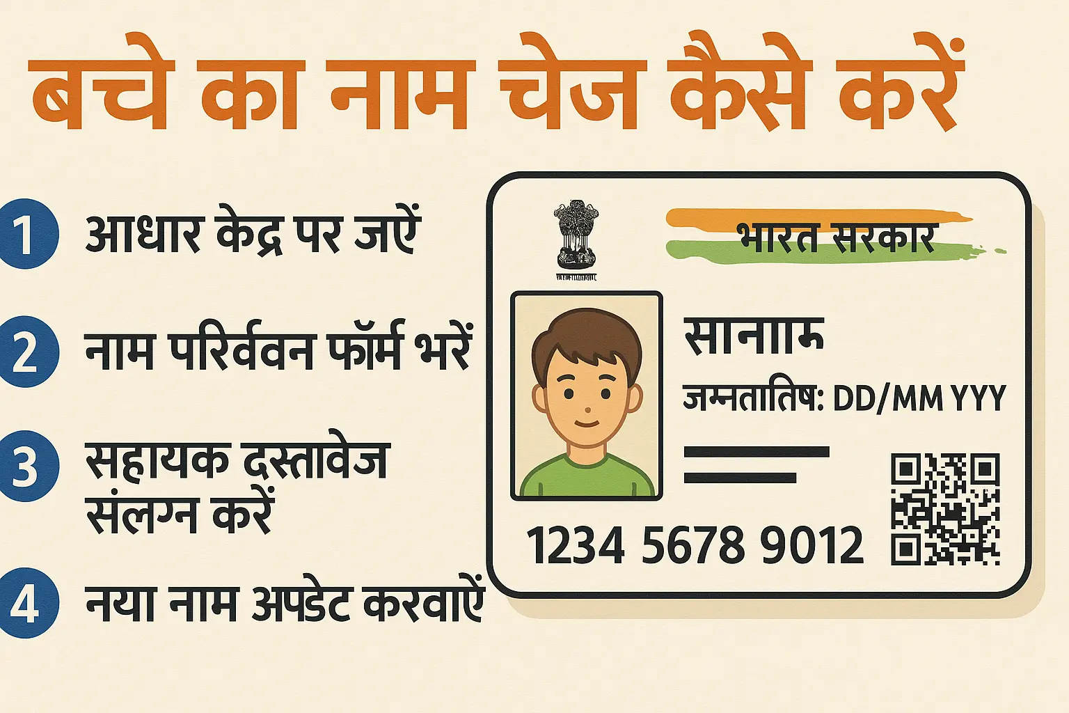 Bache ka naam change kaise kare? Minor name change in Aadhar card 1 Bache ka naam change kaise kare Minor name change in Aadhar card