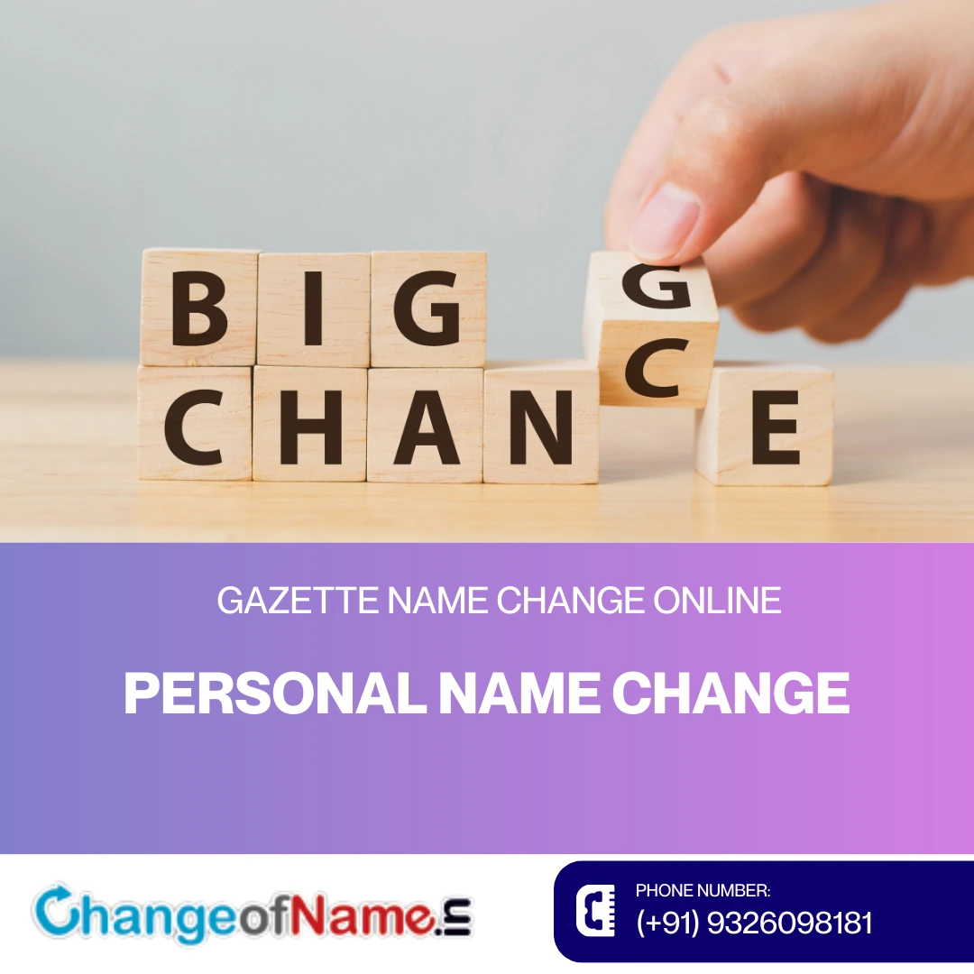 Gazette Sample for Change of Name Maharashtra