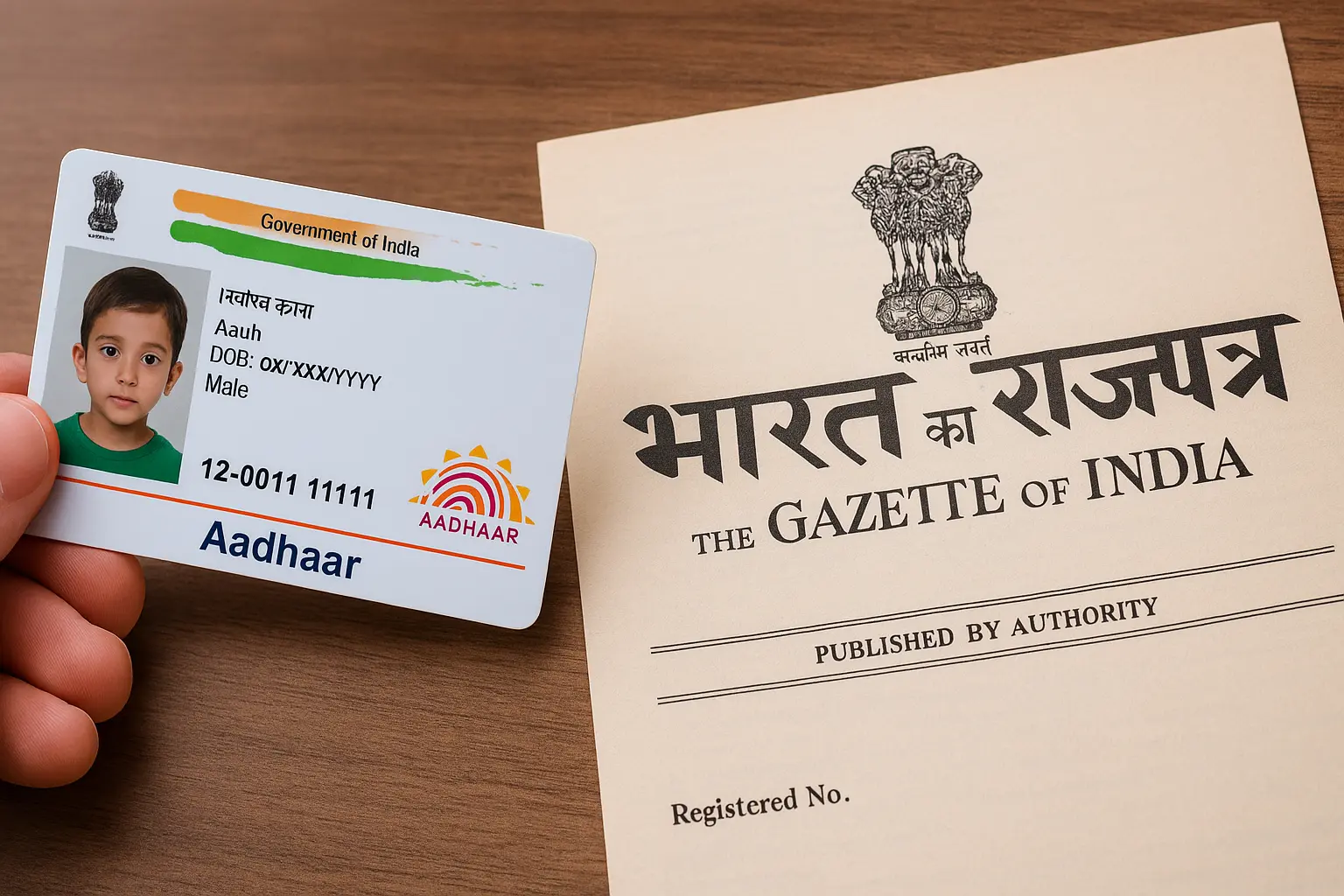 Aadhar Card Name Change via Gazette Notification Legal Process Requirements