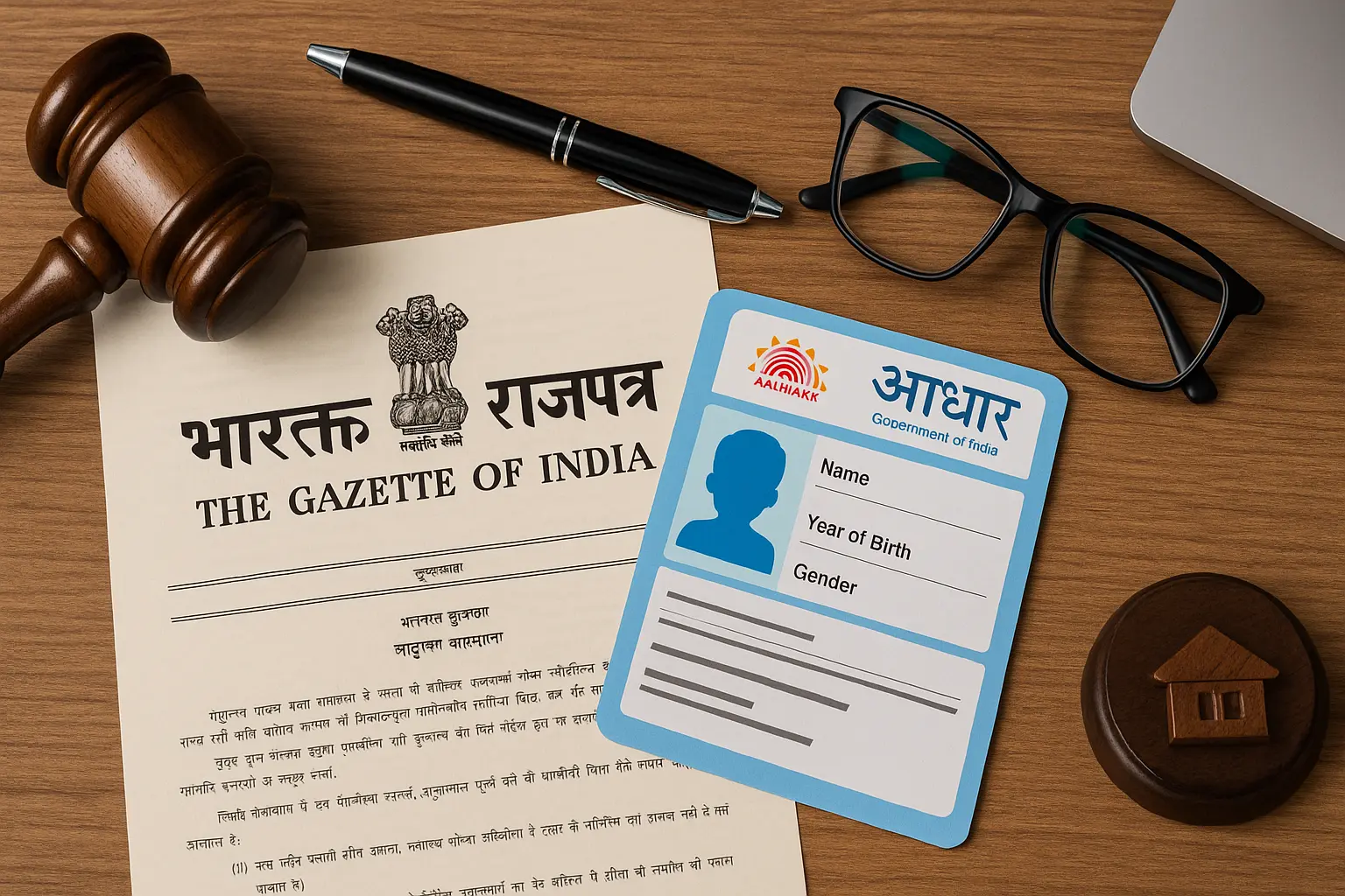 Aadhar Card Name Change via Gazette Notification in Bangalore